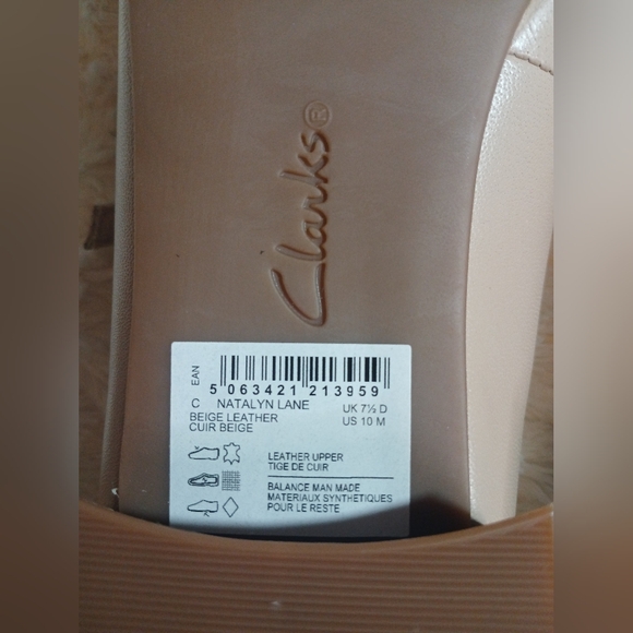 Clarks Natalyn Lane Flat Womens 10M Beige Leather NEW - Picture 9 of 9